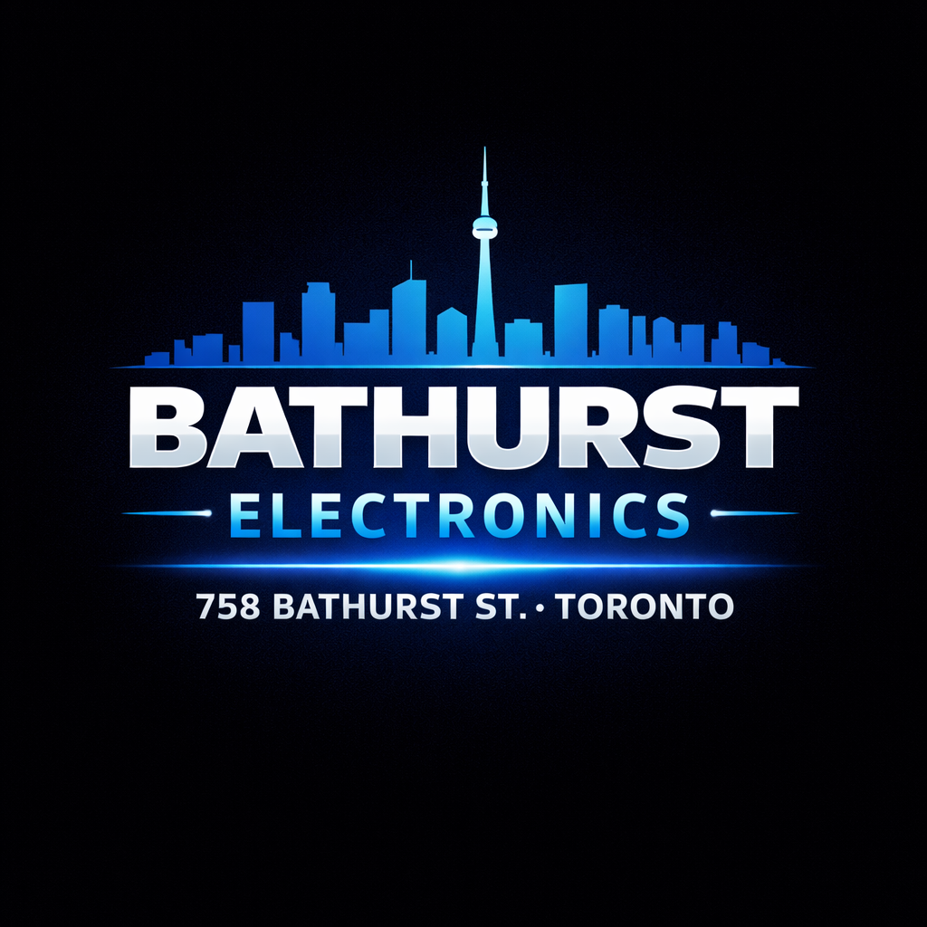 Bathurst Electronics Toronto Skyline Logo
